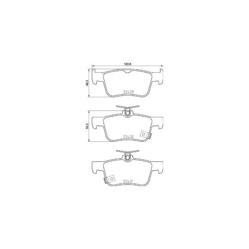 Pastiglie freno asse posteriore - BREMBO