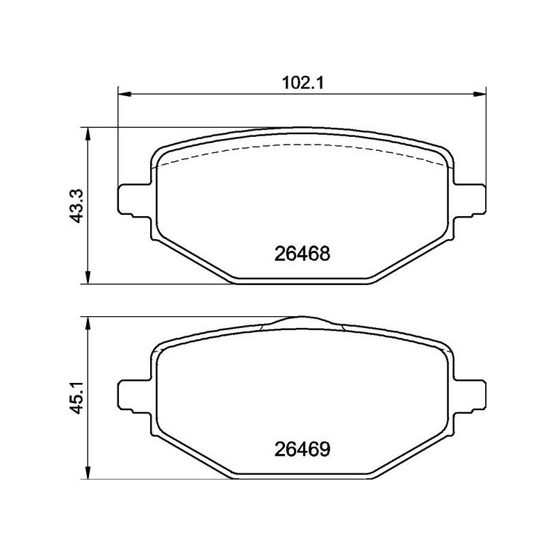 Pastiglie freno asse posteriore - BREMBO