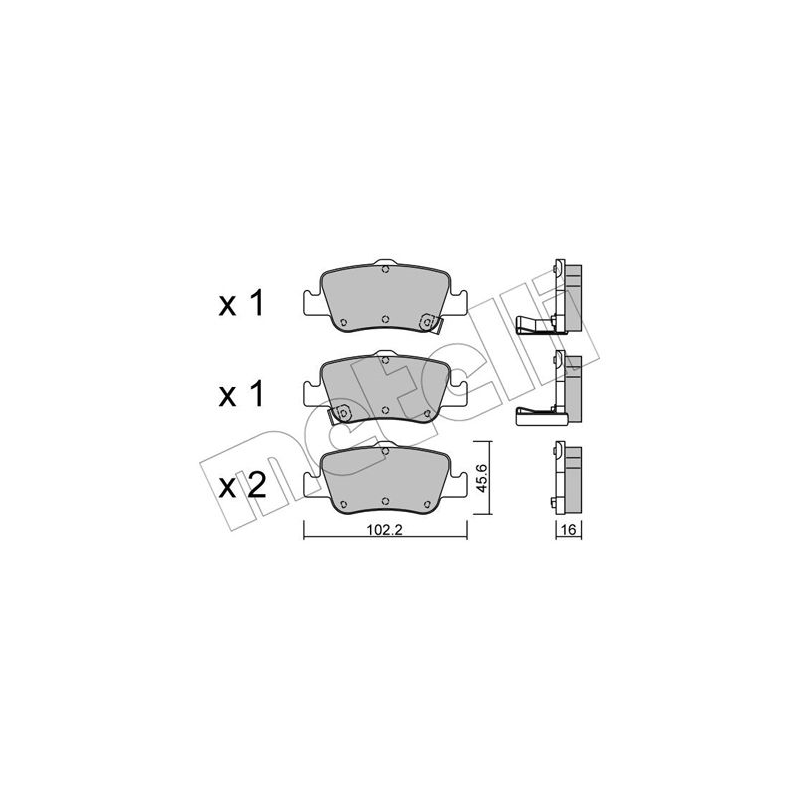 Pastiglie freno asse posteriore - METELLI