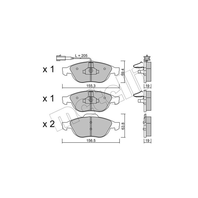 Pastiglie freno asse anteriore - METELLI