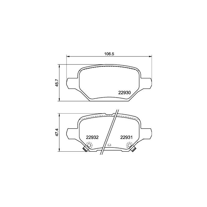 Pastiglie freno asse posteriore - BREMBO