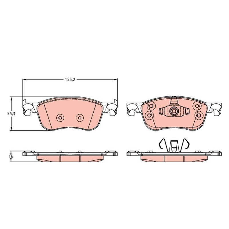 Pastiglie freno asse anteriore - TRW