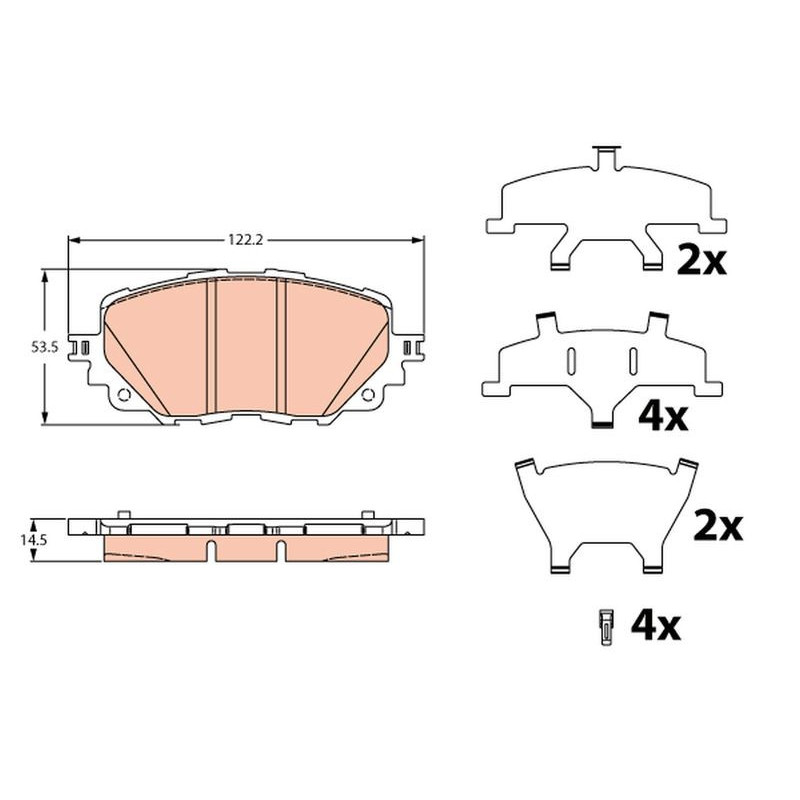 Pastiglie freno asse posteriore - TRW