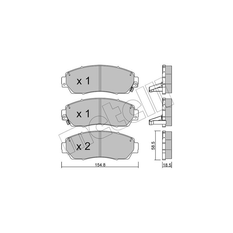 Pastiglie freno asse anteriore - METELLI