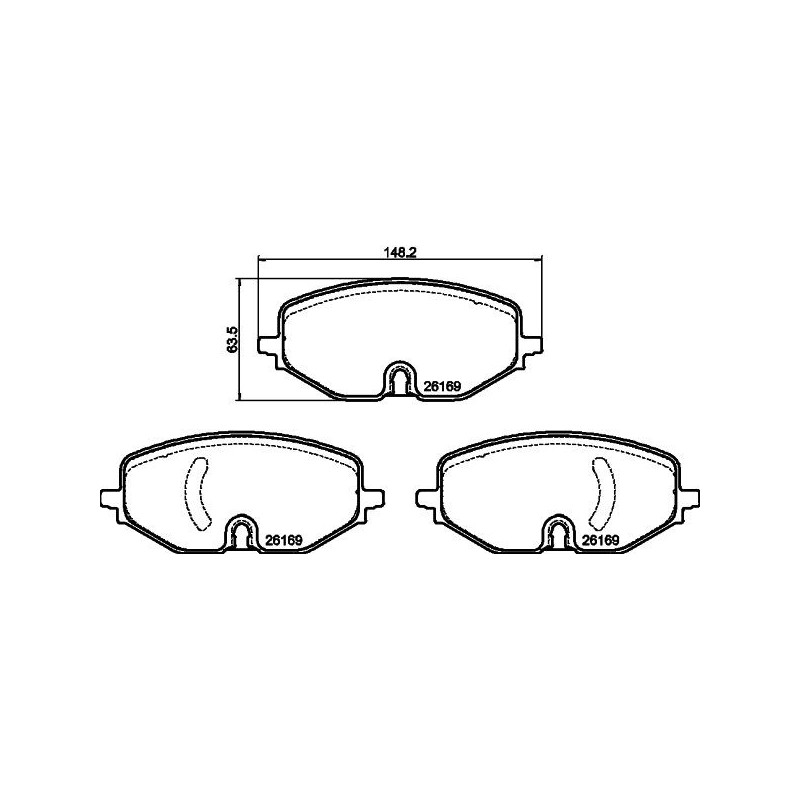 Pastiglie freno asse anteriore - HELLA BRAKE