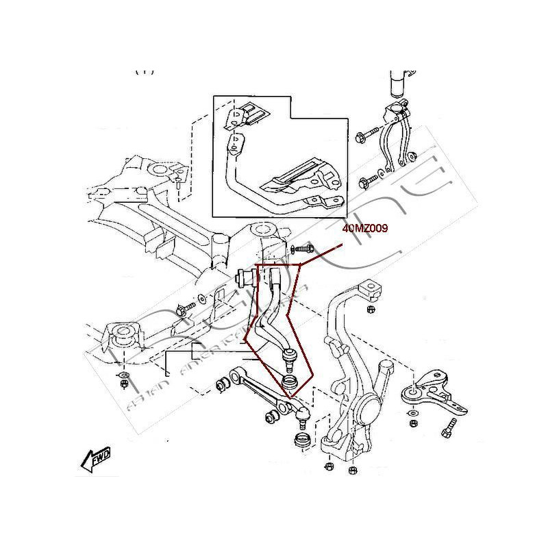 Braccio oscillante asse anteriore - RED LINE