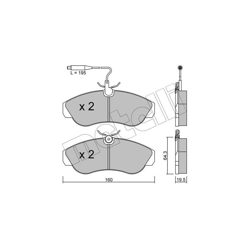 Pastiglie freno asse anteriore - METELLI