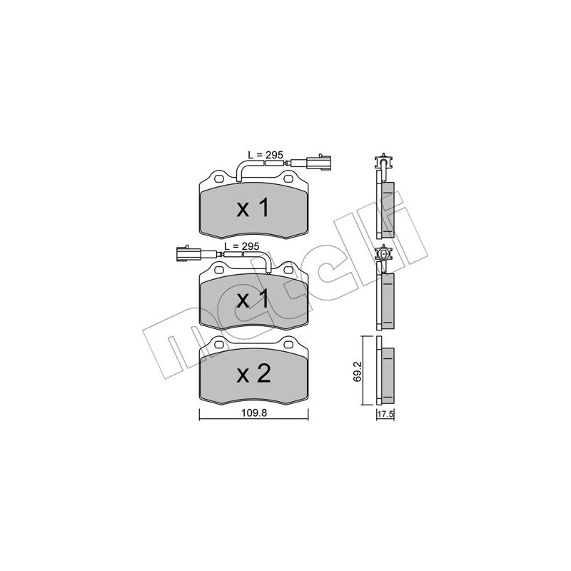 Pastiglie freno asse anteriore - METELLI