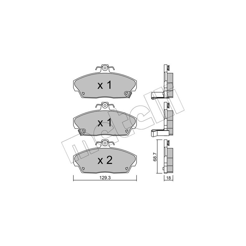 Pastiglie freno asse anteriore - METELLI