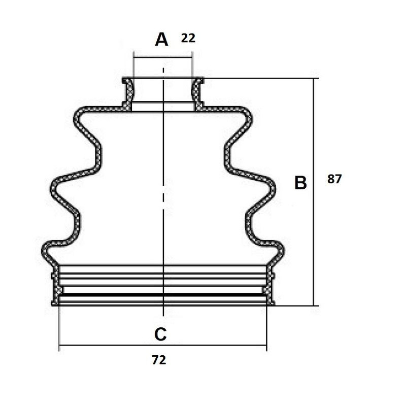 Cuffia semiasse - RED LINE