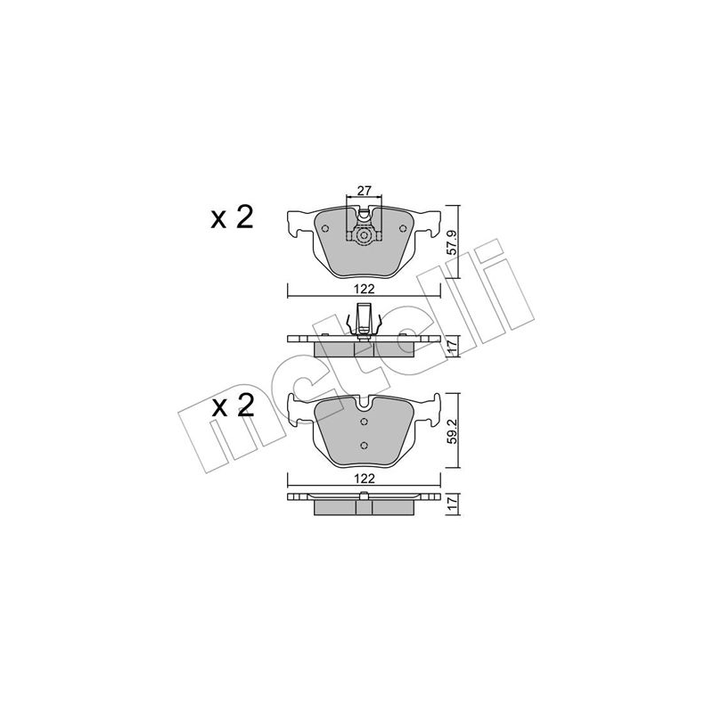 Pastiglie freno asse posteriore - METELLI