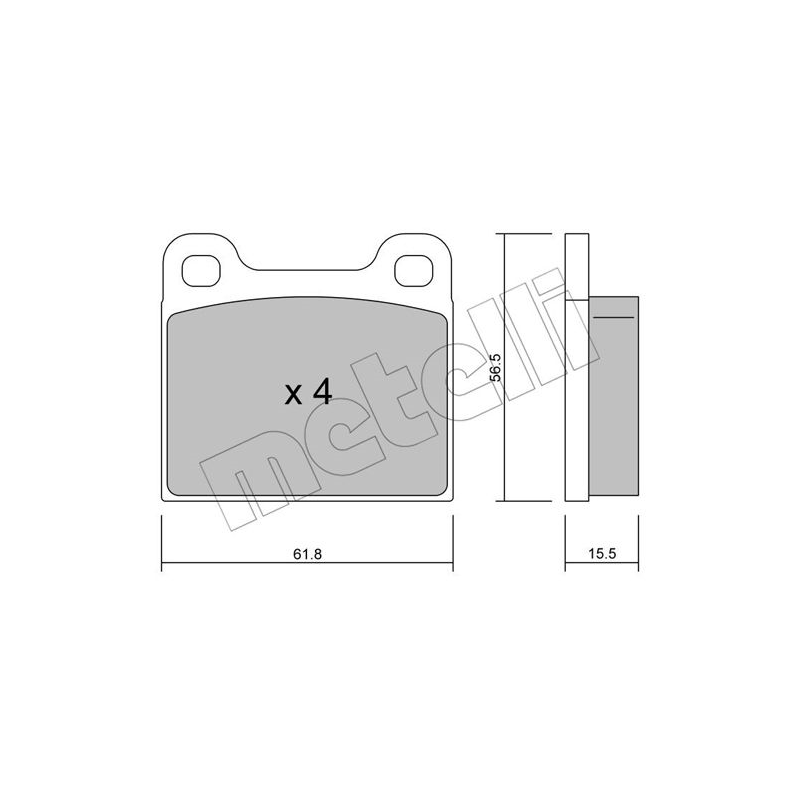 Pastiglie freno asse posteriore - METELLI