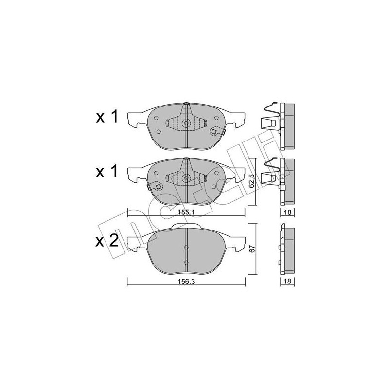 Pastiglie freno asse anteriore - METELLI