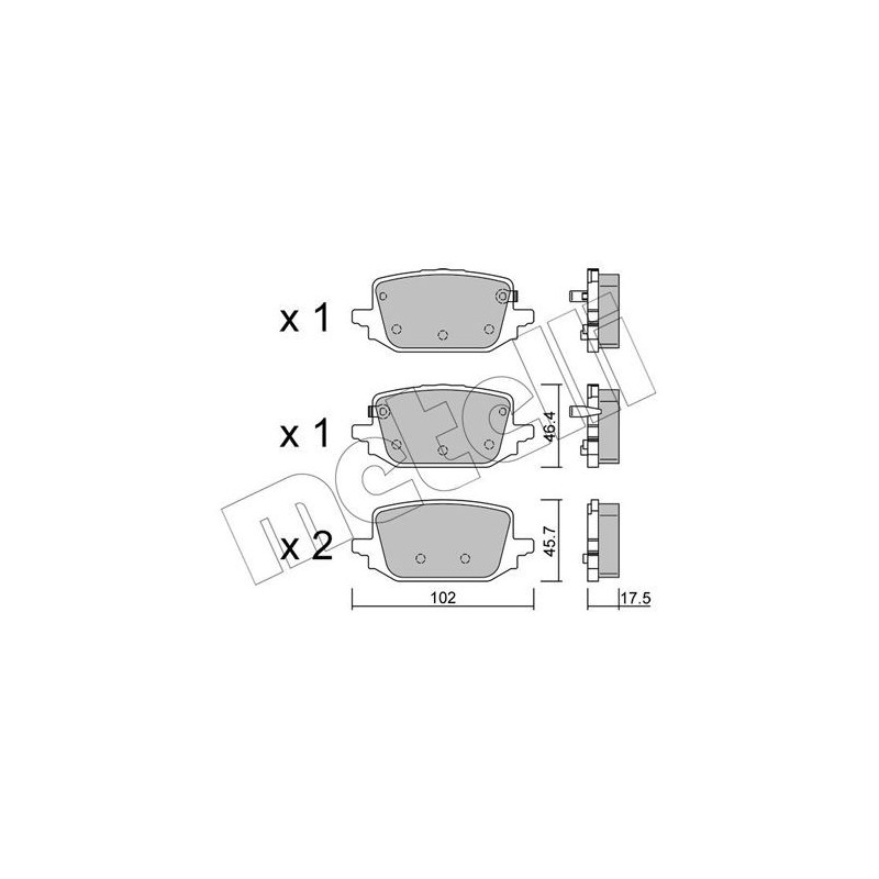 Pastiglie freno asse posteriore - METELLI