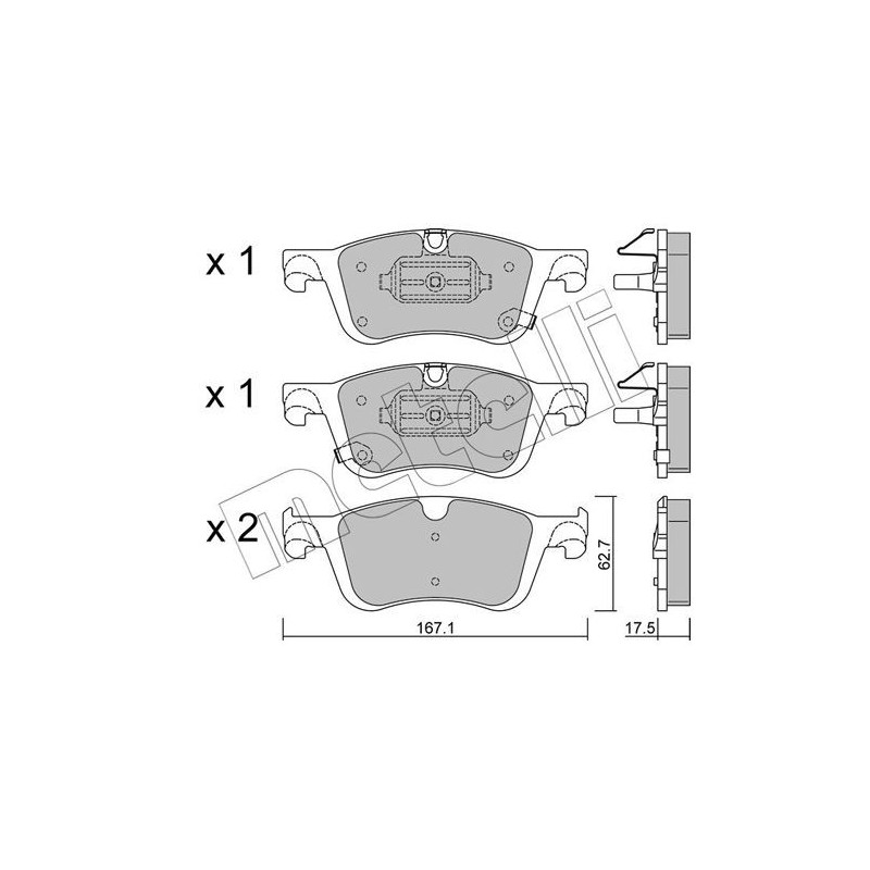 Pastiglie freno asse anteriore - METELLI