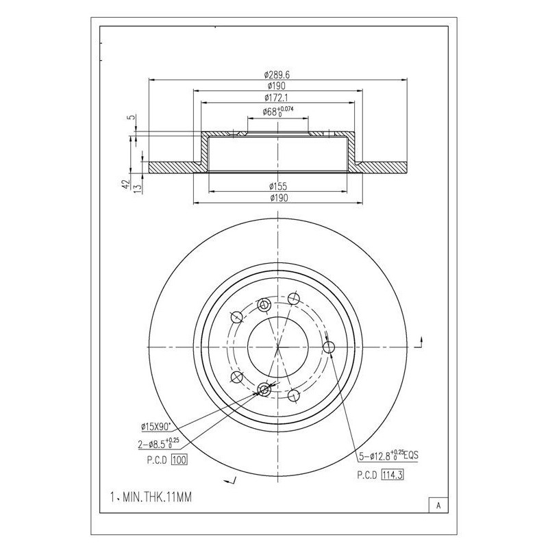 Disco freno asse posteriore - RED LINE