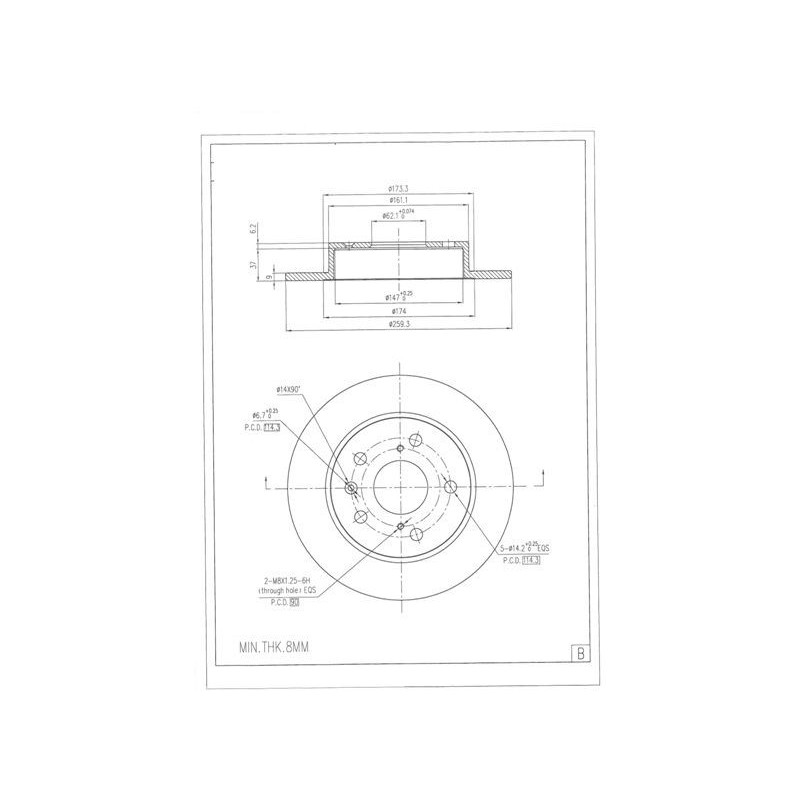 Disco freno asse posteriore - RED LINE
