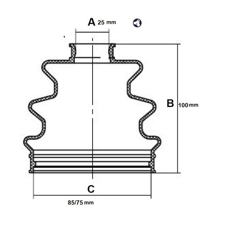 Cuffia semiasse - RED LINE