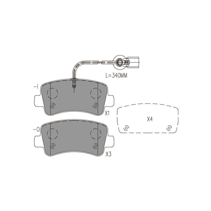 Pastiglie freno asse posteriore - RED LINE