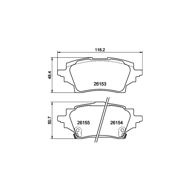 Pastiglie freno asse posteriore - HELLA BRAKE
