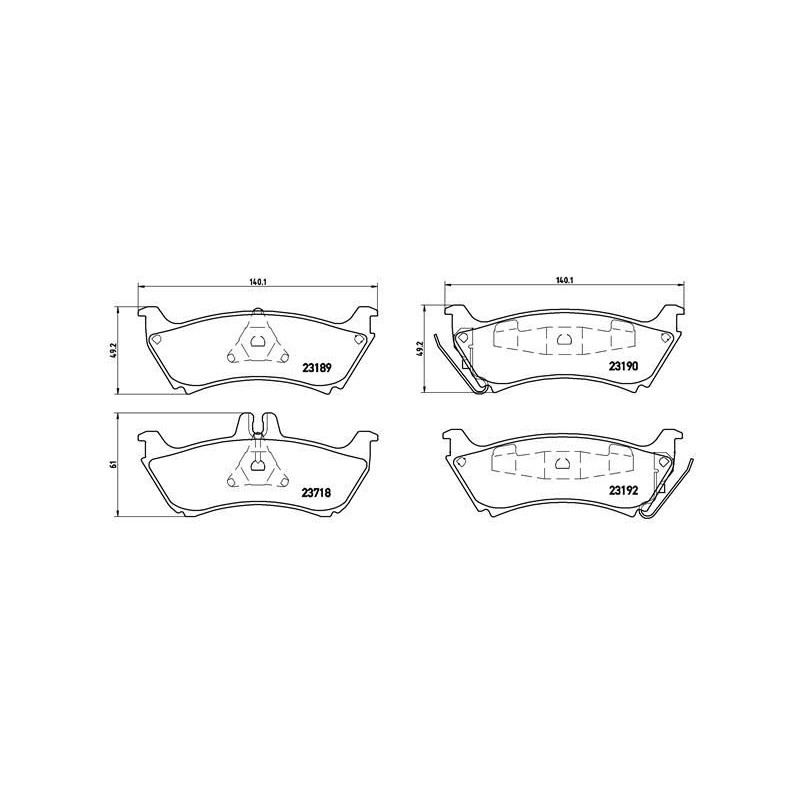 Pastiglie freno asse posteriore - BREMBO