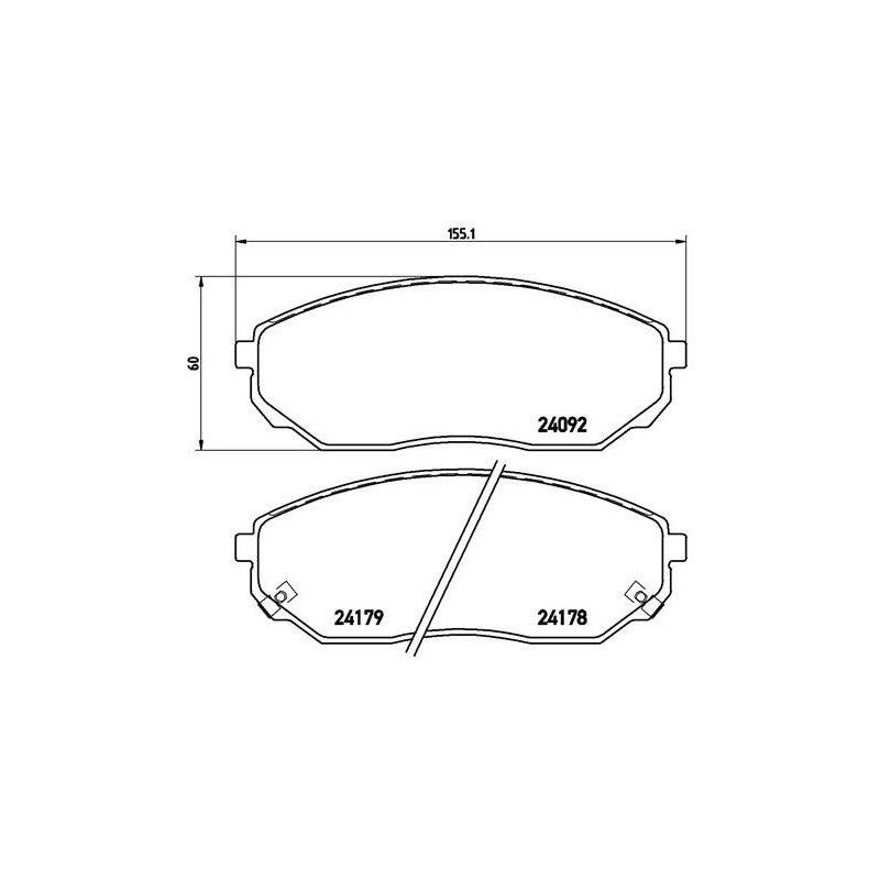 Pastiglie freno asse anteriore - BREMBO