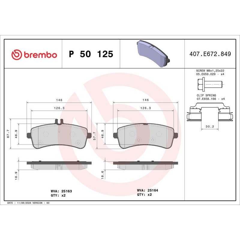 Pastiglie freno asse posteriore - BREMBO