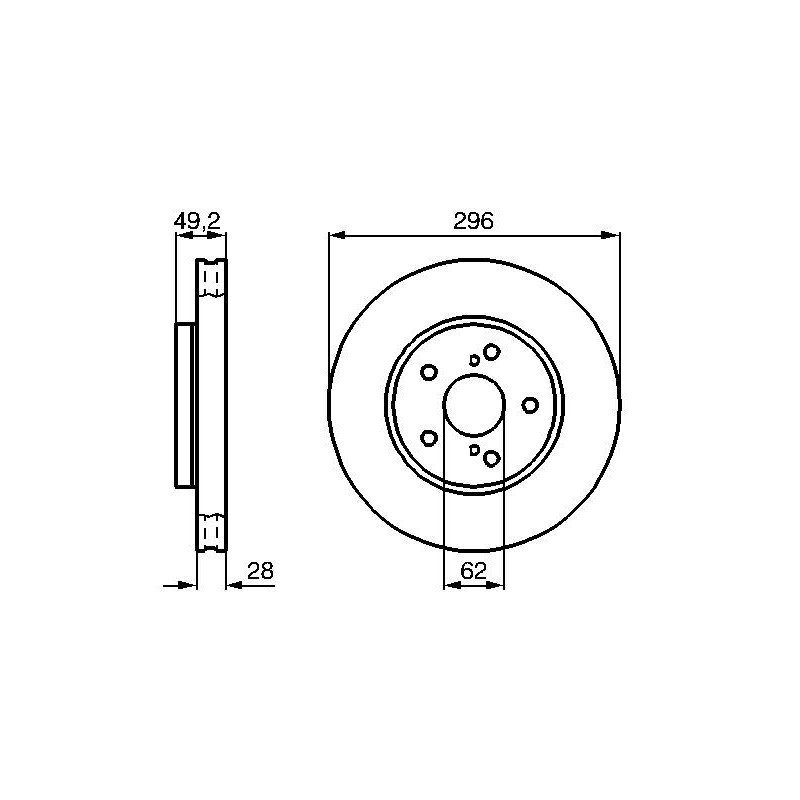 Disco freno asse anteriore - BOSCH