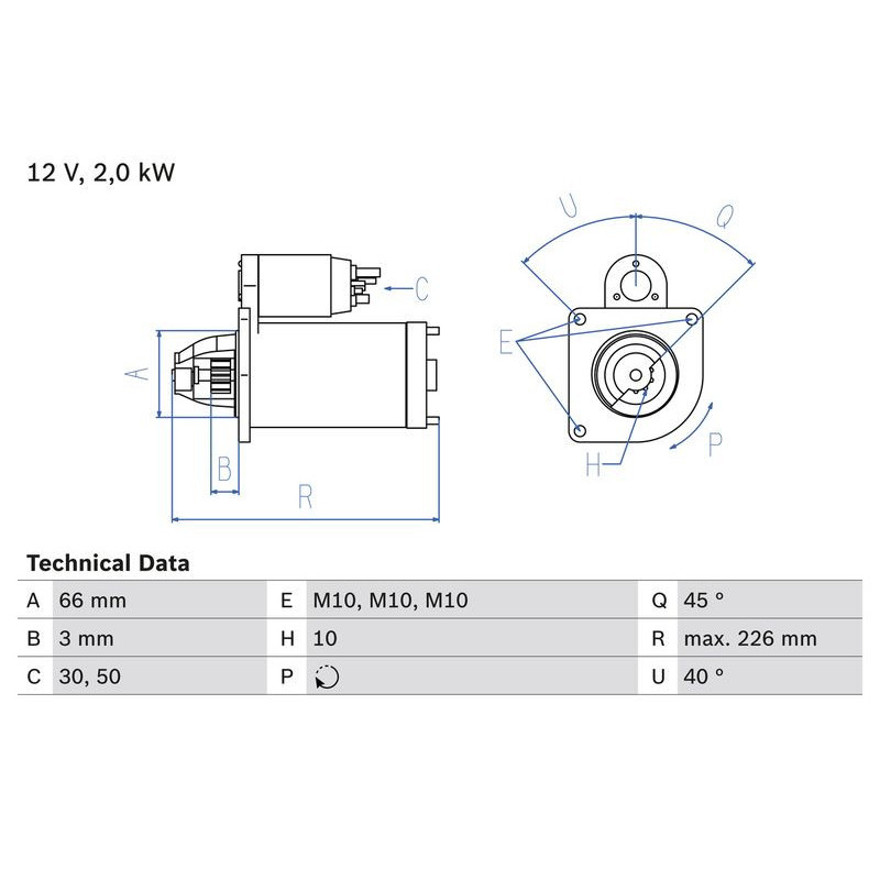 Motorino avviamento - BOSCH