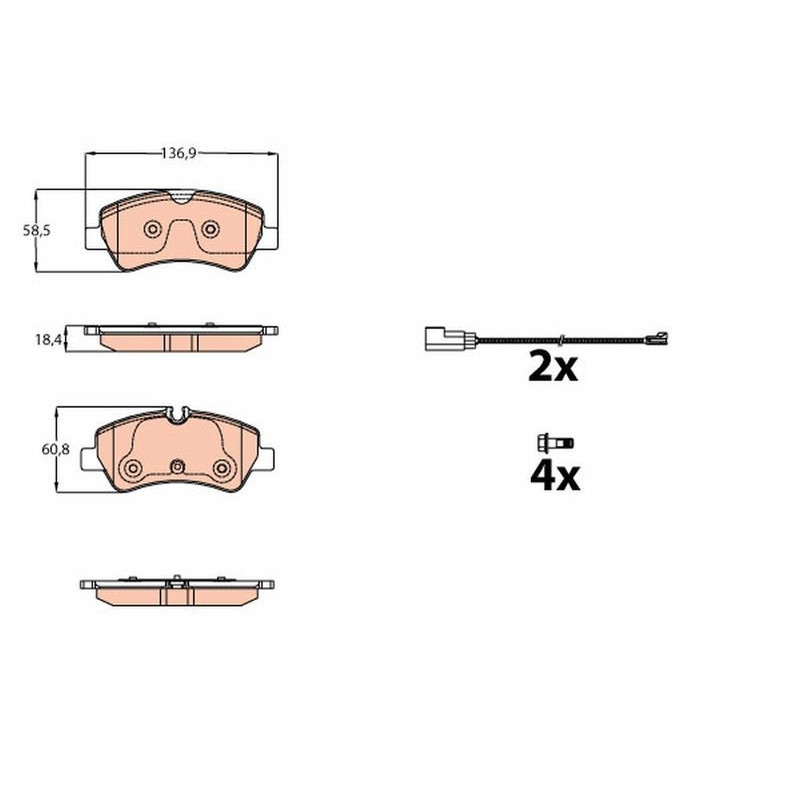 Pastiglie freno asse posteriore - TRW