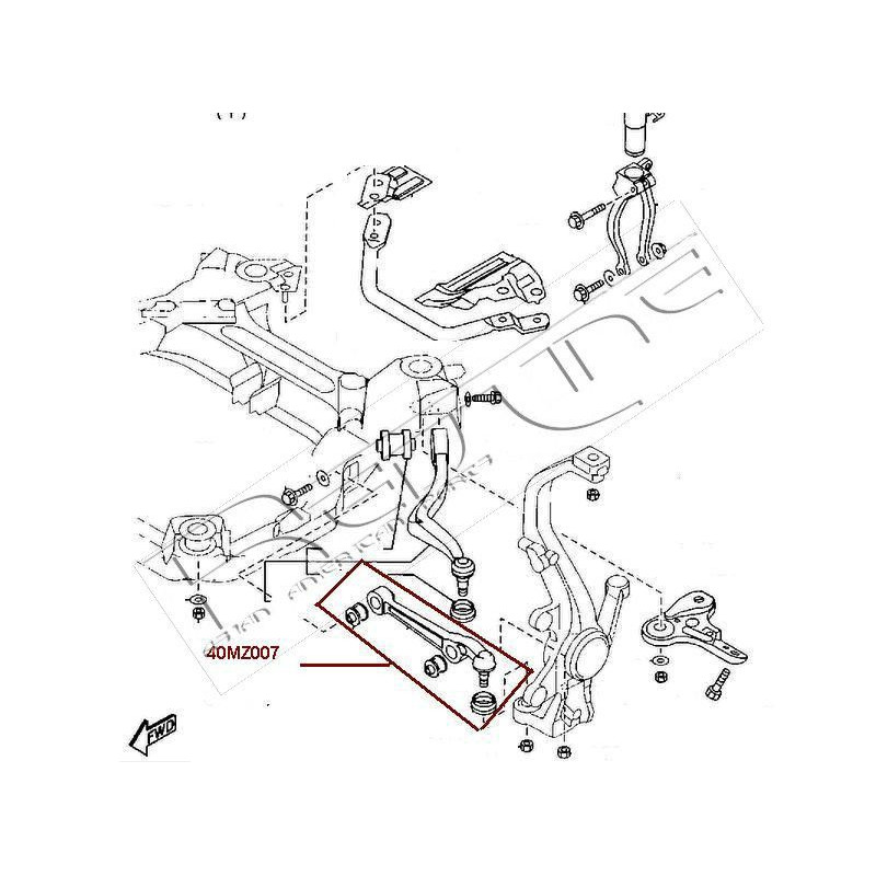Braccio oscillante asse anteriore - RED LINE