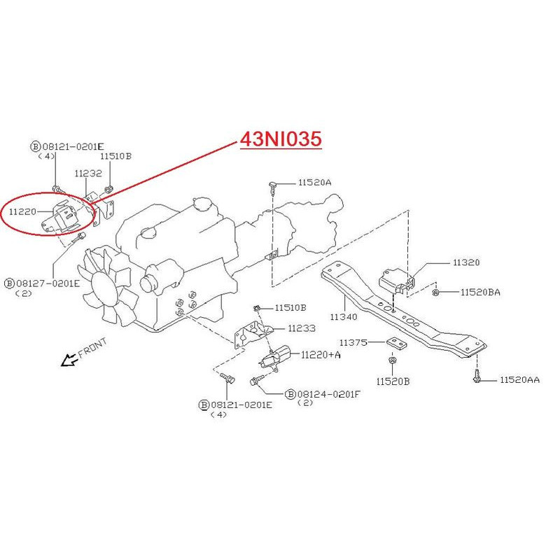 Supporto motore - RED LINE