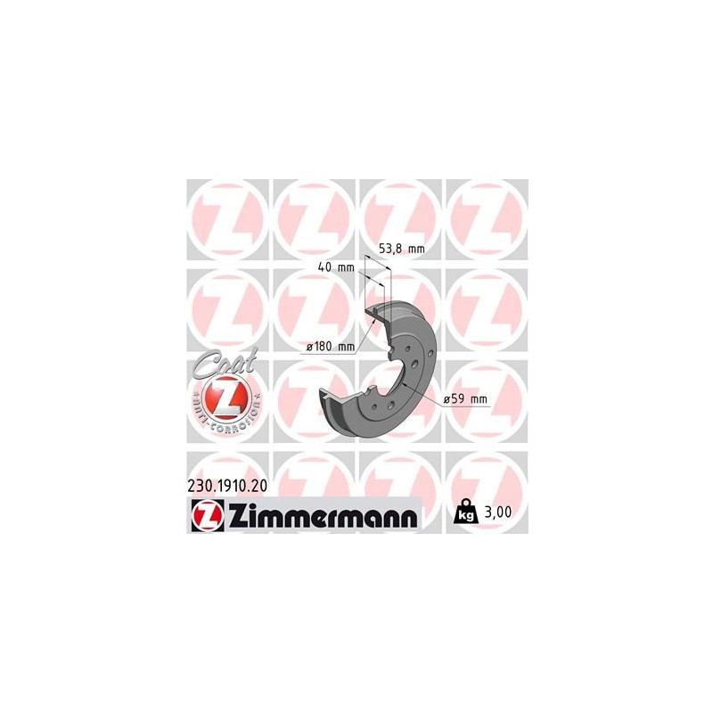 Tamburo freno - ZIMMERMANN