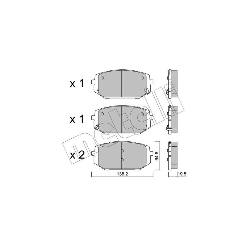 Pastiglie freno asse anteriore - METELLI