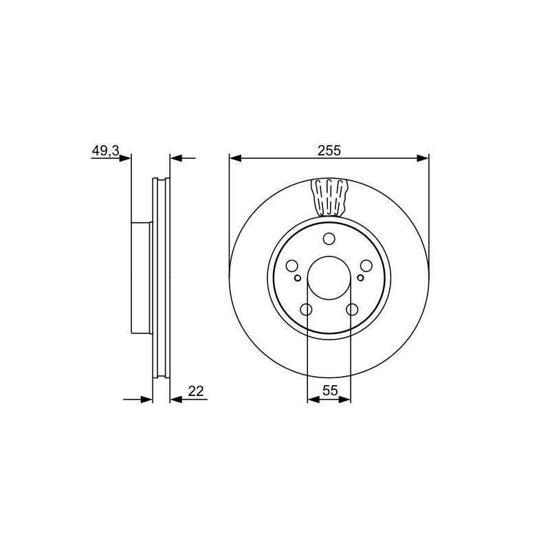 Disco freno asse anteriore - BOSCH