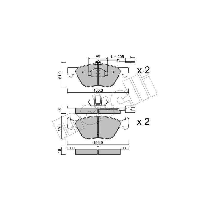 Pastiglie freno asse anteriore - METELLI