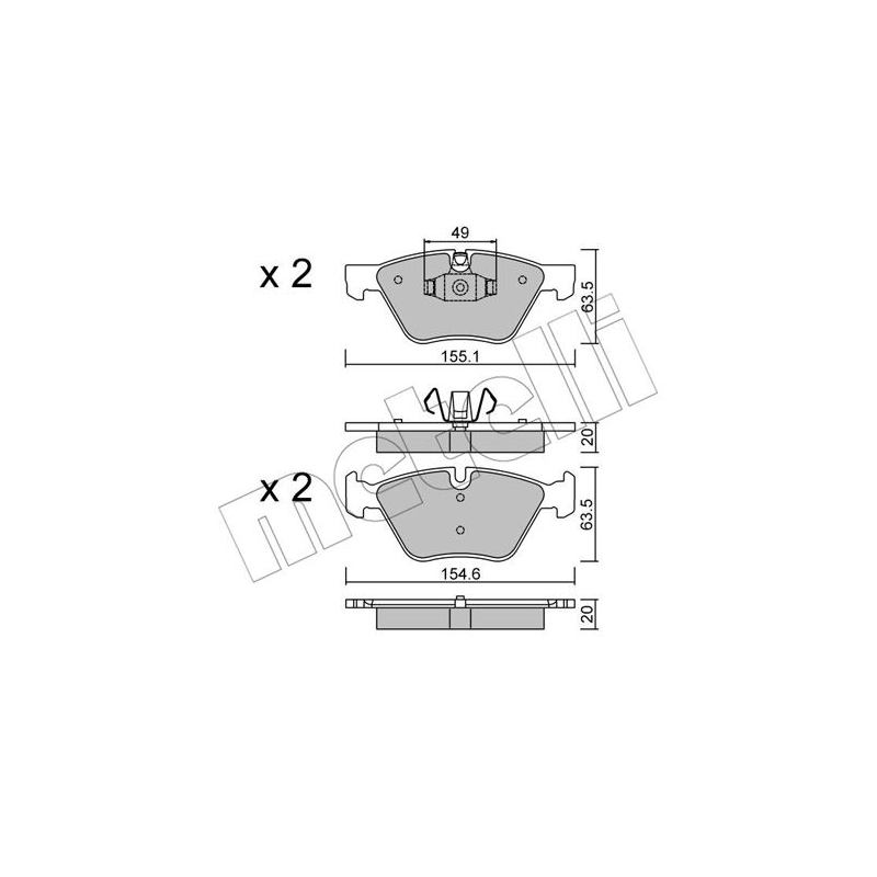 Pastiglie freno asse anteriore - METELLI