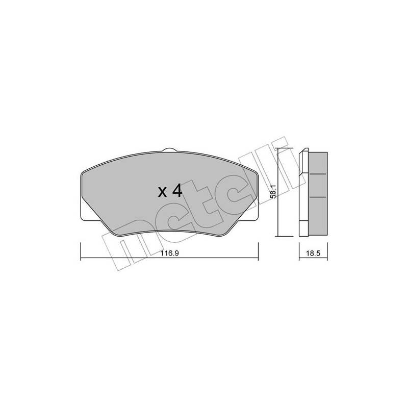 Pastiglie freno asse anteriore - METELLI