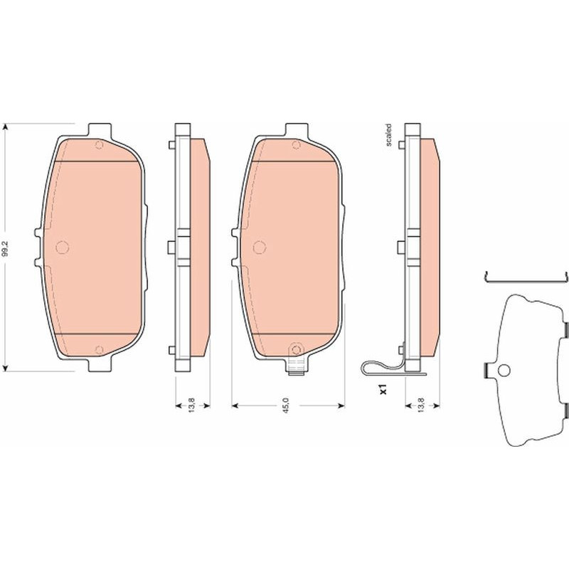 Pastiglie freno asse posteriore - TRW