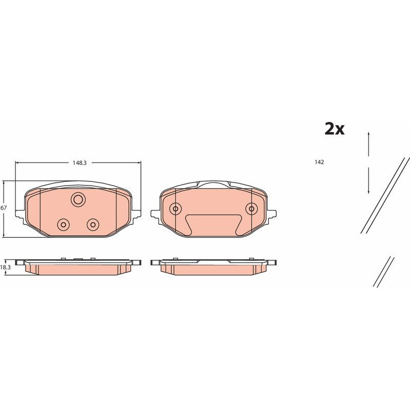 Pastiglie freno asse anteriore - TRW