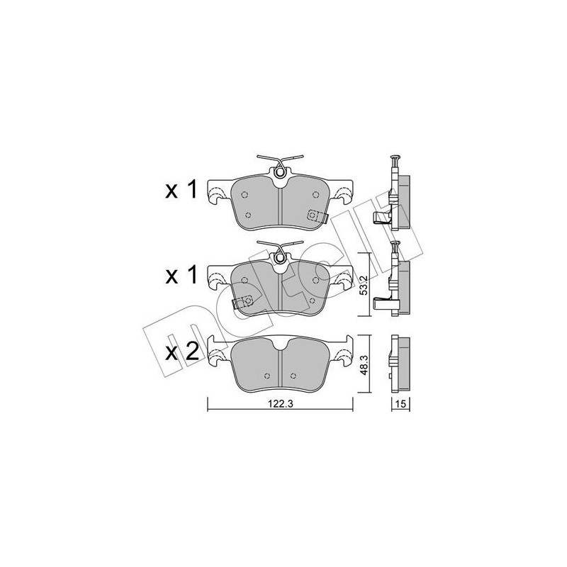 Pastiglie freno asse posteriore - METELLI