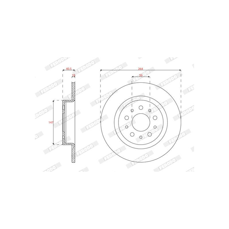 Disco freno asse posteriore - FERODO