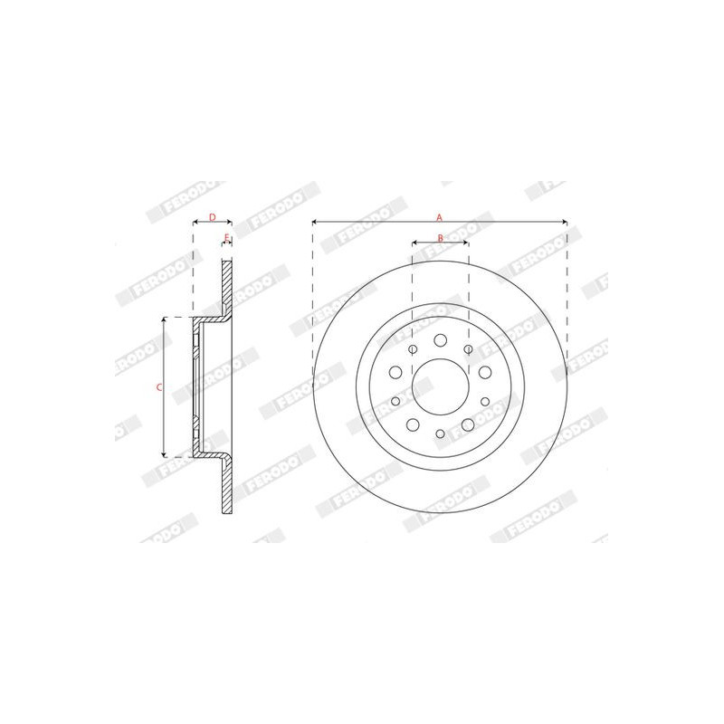 Disco freno asse posteriore - FERODO