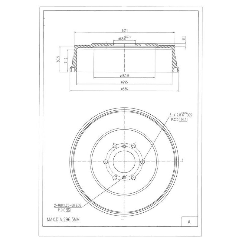 Tamburo freno - RED LINE