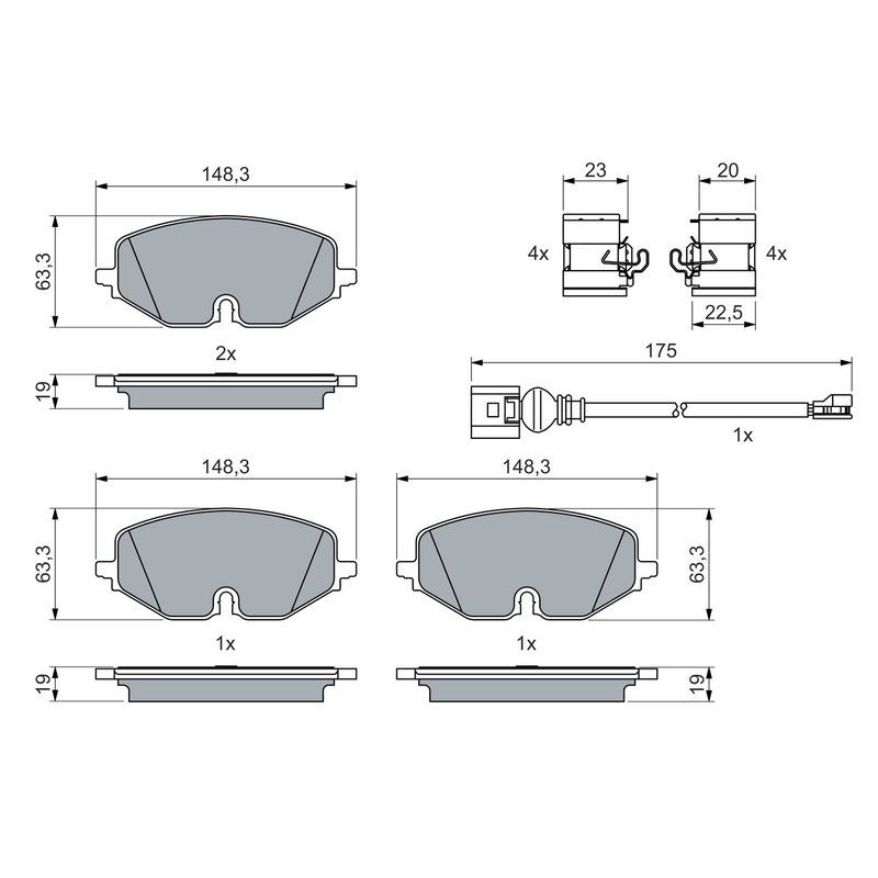 Pastiglie freno asse anteriore - BOSCH
