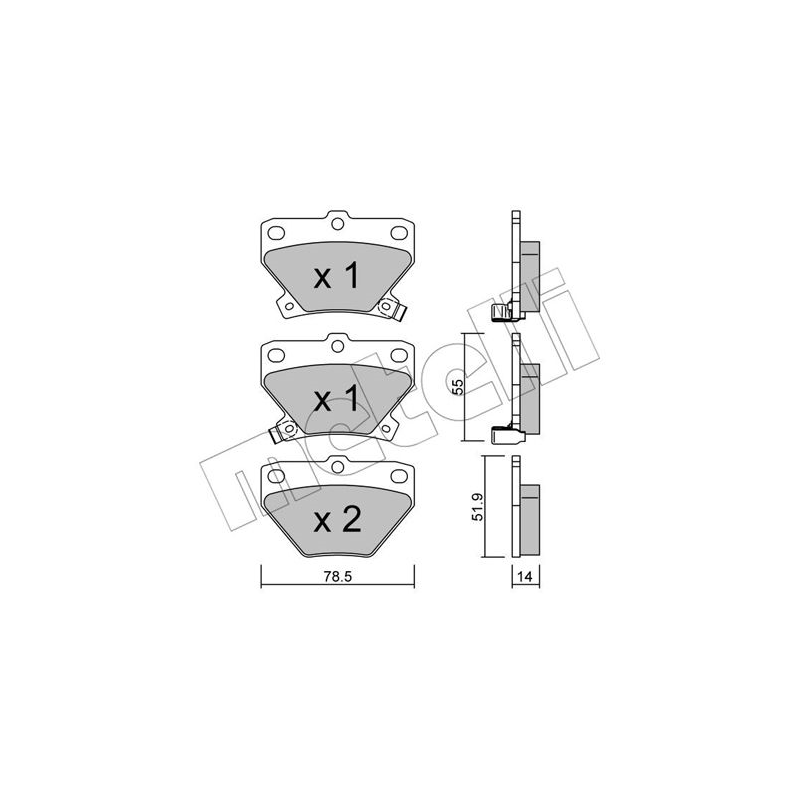 Pastiglie freno asse posteriore - METELLI