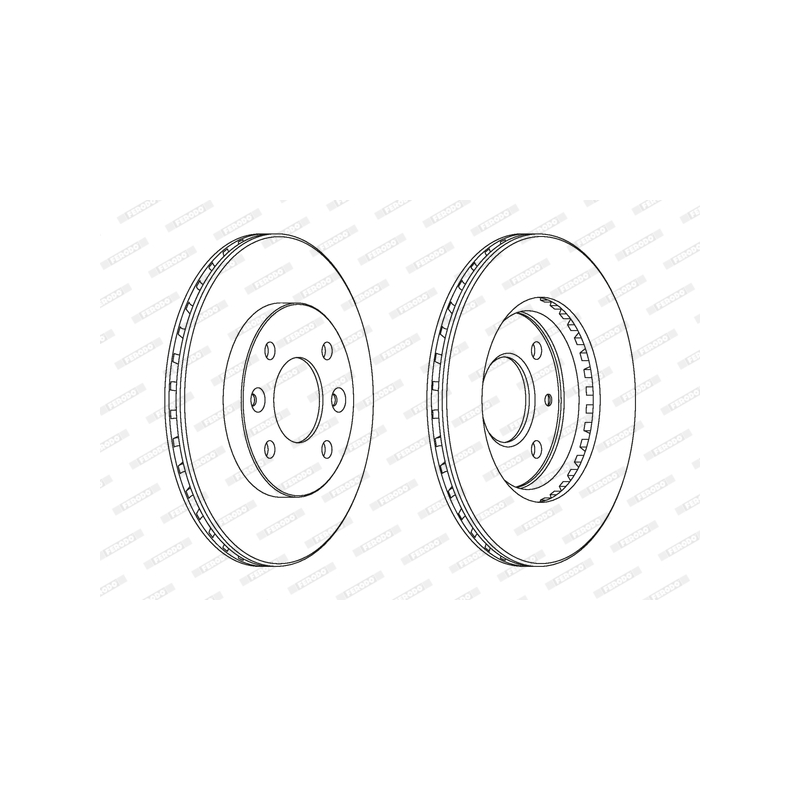 Disco freno asse anteriore - FERODO