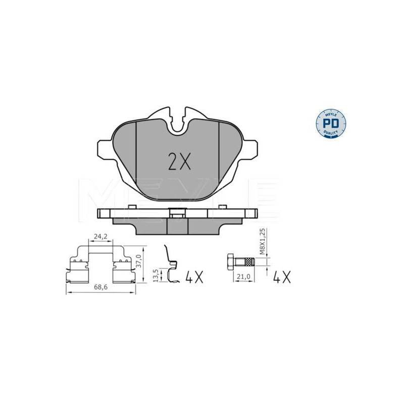 Pastiglie freno asse posteriore - MEYLE
