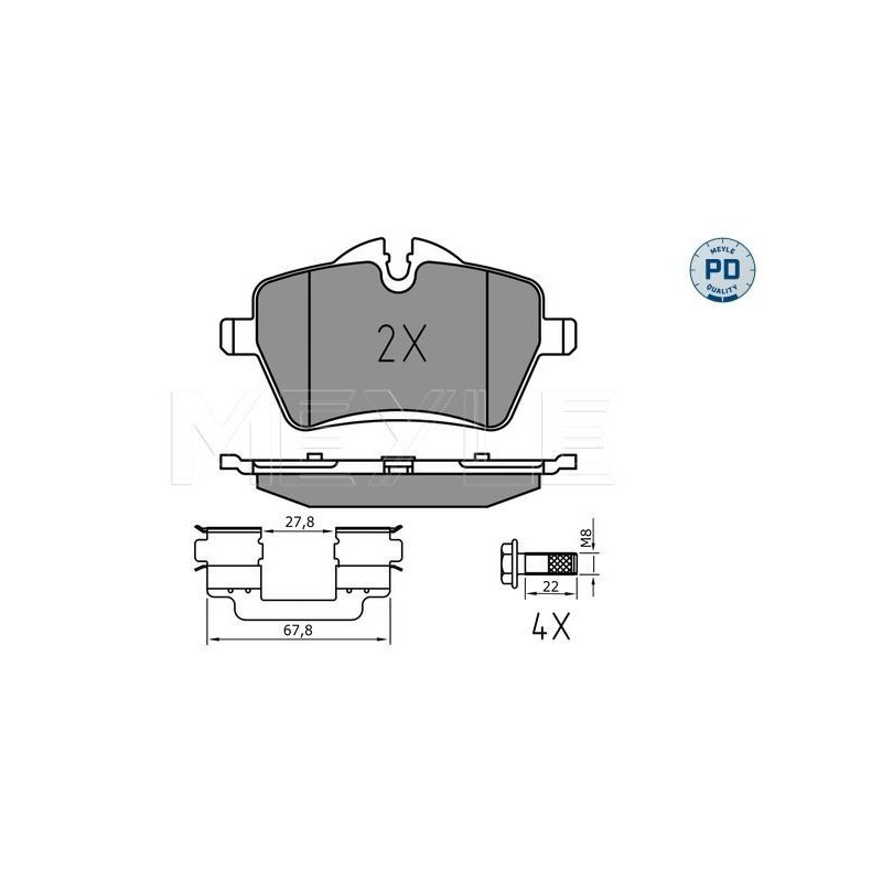Pastiglie freno asse anteriore - MEYLE
