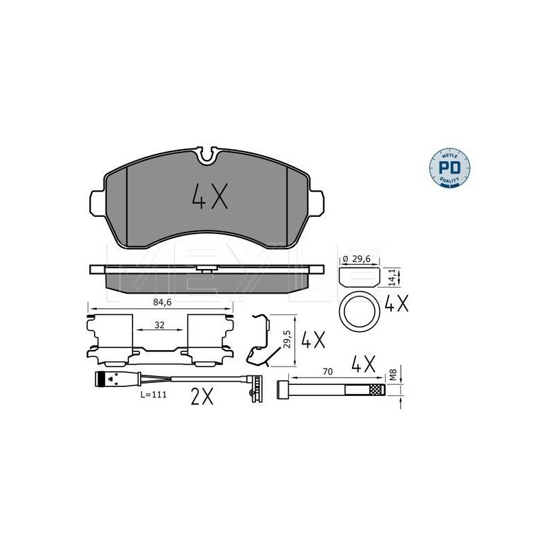 Pastiglie freno asse anteriore - MEYLE